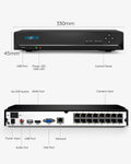 Reolink RLN16-410-4T  - 16 Channel PoE NVR, 4TB HDD, HDMI, VGA
