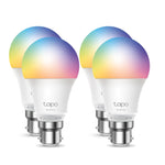 TP-Link Tapo L530B LED Smart Light Bulbs (4 Pack) - WiFi, RGB, B22 (Bayonet)